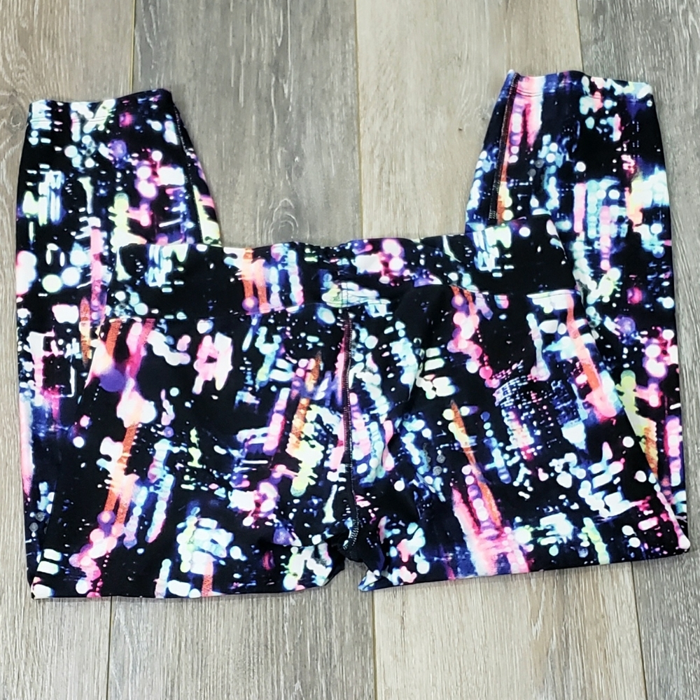 Calvin Klein Performance Quick Dry Legging Capri Black Multi Graphic - Picture 5 of 7